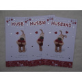 Handmade Decorated Greeting Card / Wholesale Christmas Greeting Card with Envelop